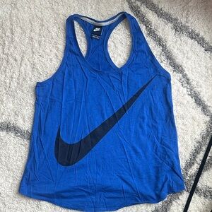Large Nike Women's Racerback Blue Tank Top